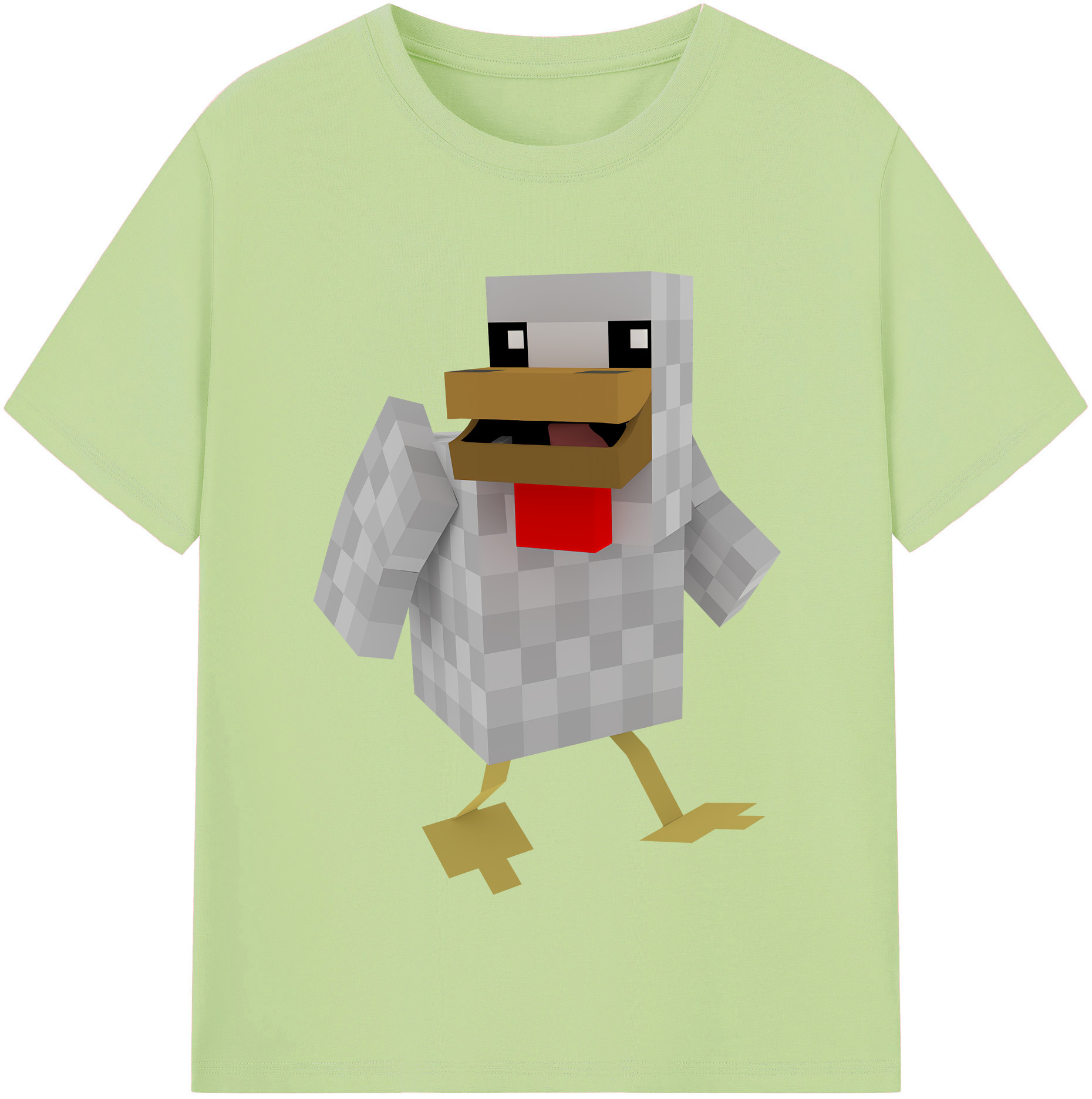 （画像用） マインクラフト ブロックの世界 Minecraft MC Block world 綿100％半袖Tシャツ（フロントプリント）